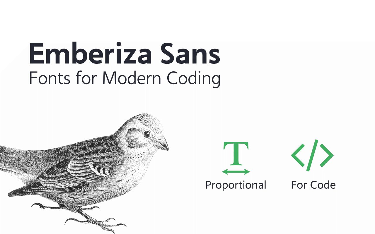 コーディングフォント Emberiza Sans